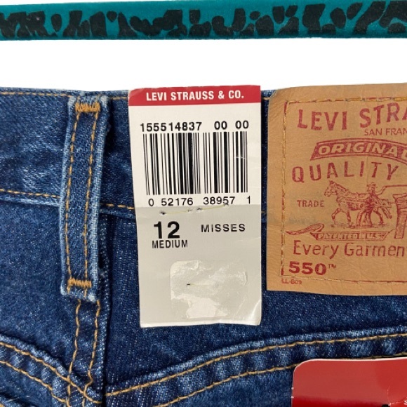 DEADSTOCK Vintage Y2K Levi’s 550 High Rise Mom Jeans Size 12 *READ* - Picture 12 of 15